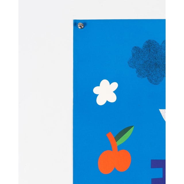 Blue Olympia Serigraph Poster by Otmar Alt, 1972 For Sale - Image 8 of 9