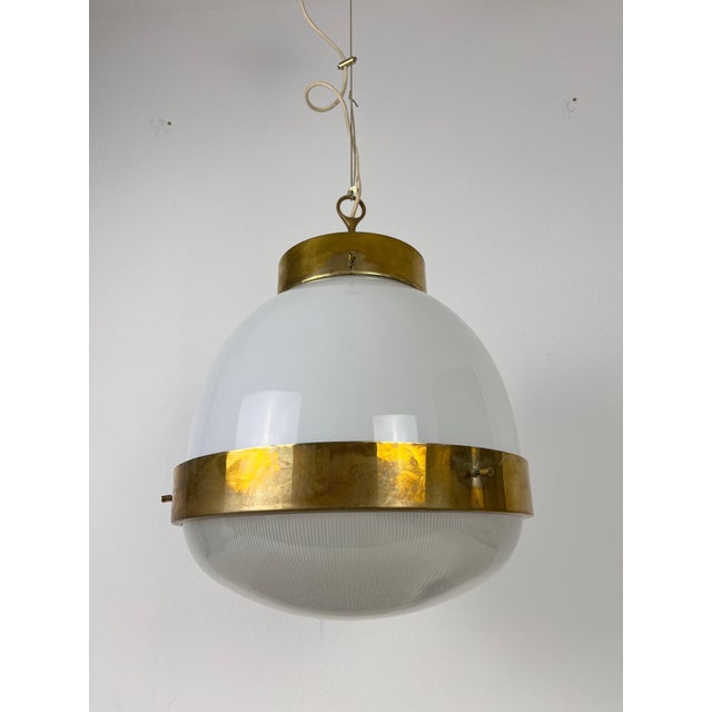 Metal Large Delta Ceiling Lamp by Sergio Mazza for Artemide, 1960s For Sale - Image 7 of 13