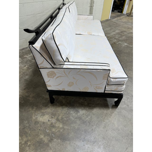 1960s Unusual Vintage Asian Pagoda Style Sofa For Sale - Image 5 of 9