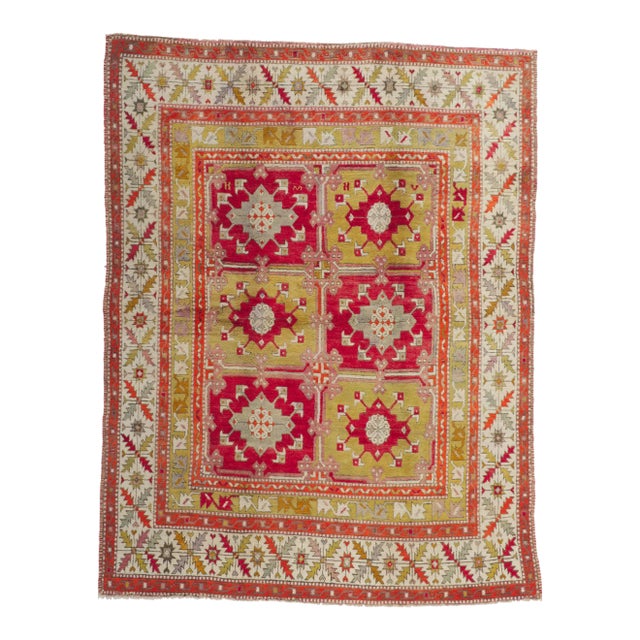 Vintage Turkish Oushak Rug with Modern Style - 06'01 x 07'10 For Sale