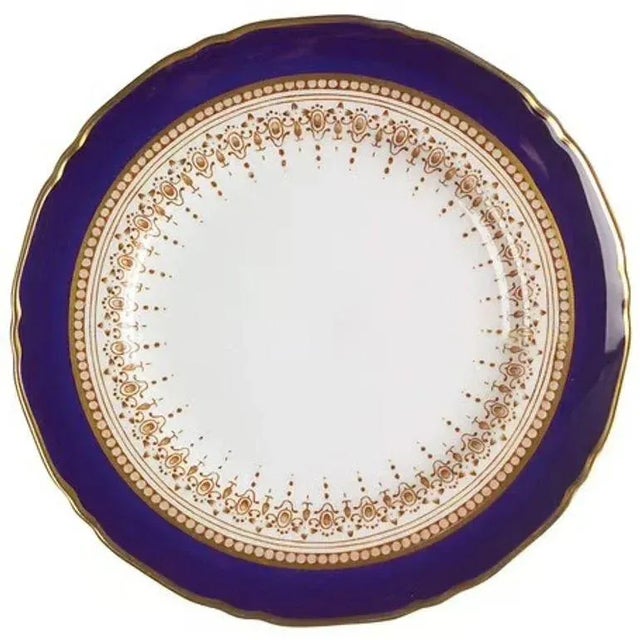 Royal Worcester Royal Worcester Regency Royal Blue Fine Bone China Set 83 Pieces England For Sale - Image 4 of 12