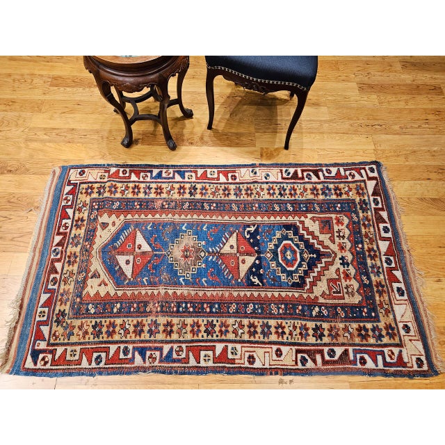 Antique Handwoven Anatolian Village Rug, Wool Prayer Design, 1880s, 4' x 6' For Sale In Chicago - Image 6 of 18