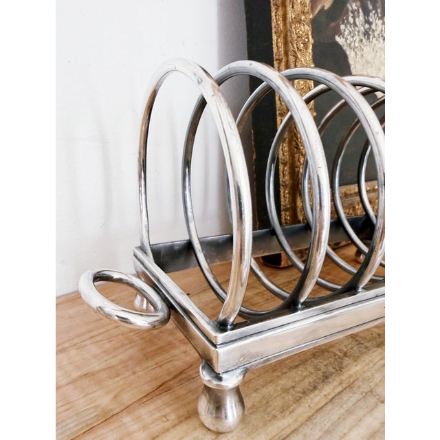 Gorham Manufacturing Company Antique Silver Plated Toast Rack From the Del Monte Lodge in Pebble Beach Ca For Sale - Image 4 of 8