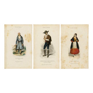 Iberian Costume Engravings, 1850, Engraving For Sale