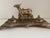 Antique & Unique Writing Set Double Inkwells Early 1900s Gilt and Chiseled Patina (Not Original) Double Decoration in...
