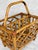 Wood Vintage Coastal Rattan Chinoiserie Rattan Record Holder Magazine Rack For Sale - Image 7 of 10