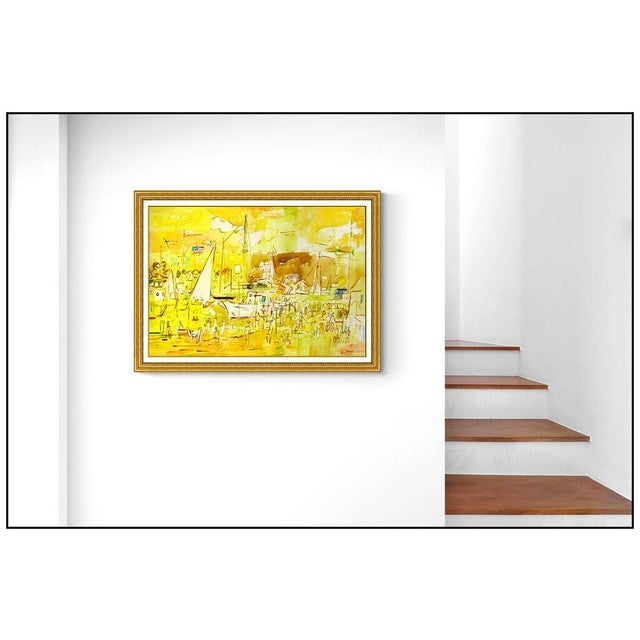 Message us to inquire about custom framing options! (Included for free with every purchase) The artwork here, "Harbor...