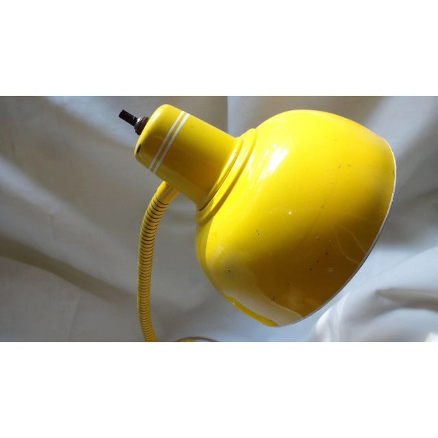 Yellow Enameled Gooseneck Desk Lamp For Sale - Image 10 of 12