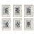 14.6" by 17.3" Natural Wood Shadow Box Framed Original Drawings 'Black and White Floral Abstractions on Music Score Sheets' #4 - Wall Gallery For Sale
