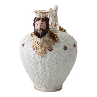 Antique French Jacob Petit Limoges Figural Porcelain Teapot Signed C1880 For Sale