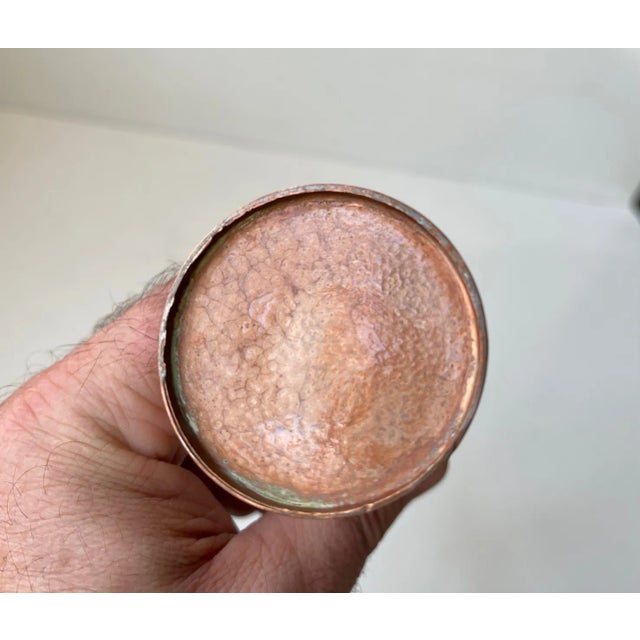 Copper Scandinavian Mid-Century Copper Vase, 1960s For Sale - Image 8 of 9