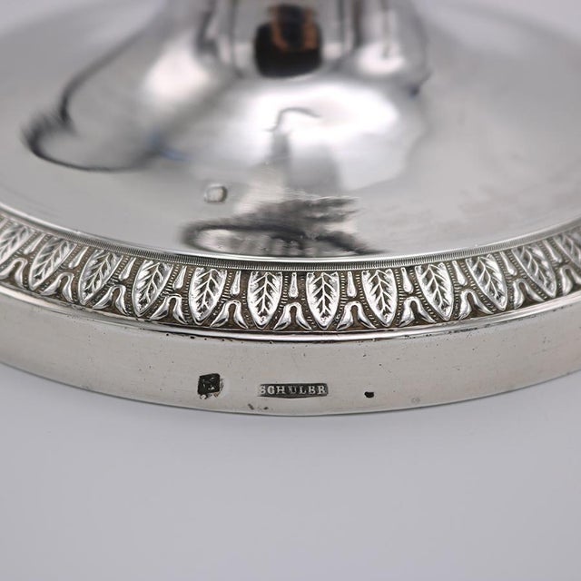 Early 19th Century Pair of Empire Period Silver Candlesticks England circa 1820 For Sale - Image 5 of 18