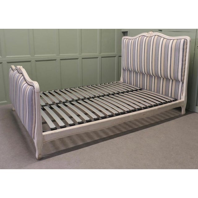 French Upholstered Double Bed For Sale - Image 4 of 10