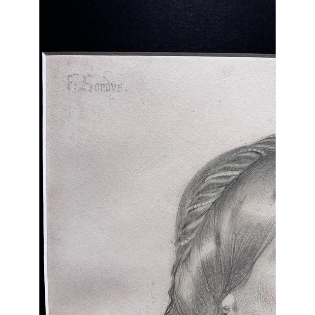 Frederick Sandys, Study for Portrait of Lady Anne Simms Reeve of Brancaster Hall, 1870, Artwork on Paper For Sale - Image 6 of 9