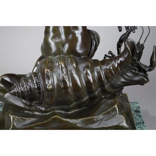 Bronze Sculpture, Child Pinched by a Crayfish in the style of Jean-Baptiste Pigalle For Sale - Image 14 of 18