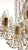 Brass and Lead Crystal 5-Light Chandelier from Preico, 1970s For Sale - Image 4 of 9
