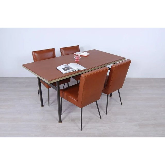 Beautiful 60's office set made by the skilled Trau manufacture of Turin. The brand is not present on these pieces but on...