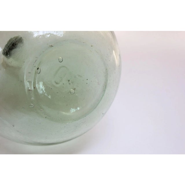 Vintage Bulbous-Form Light Green Demijohn With Cork Stopper For Sale - Image 12 of 12