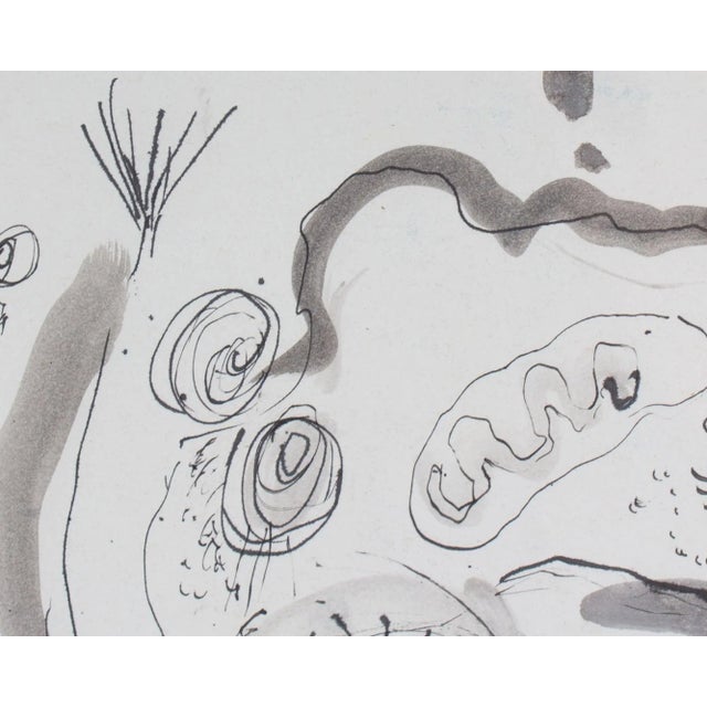 2009 Signed Abstract Ink Painting by James L. Bruch For Sale In Indianapolis - Image 6 of 8