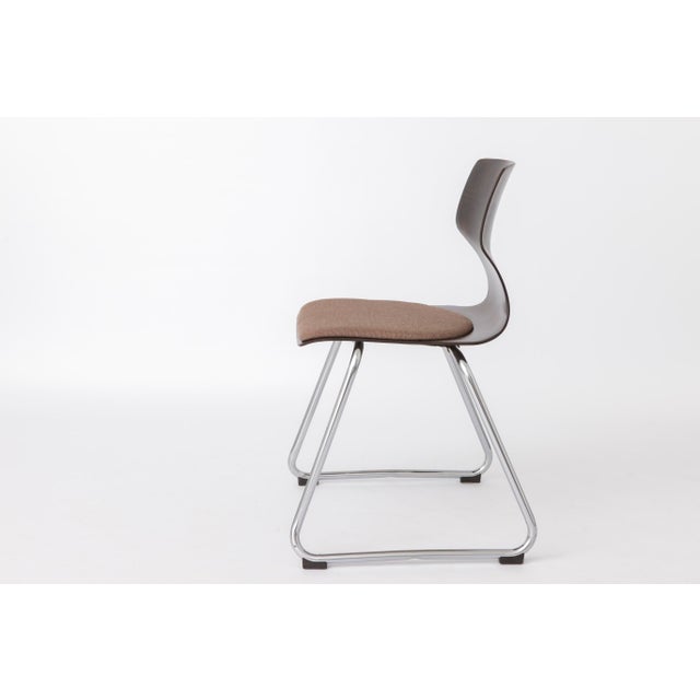 Mid-Century Modern Pagwood Chair with Fabric Seat from Flötotto, 1970s For Sale - Image 3 of 10