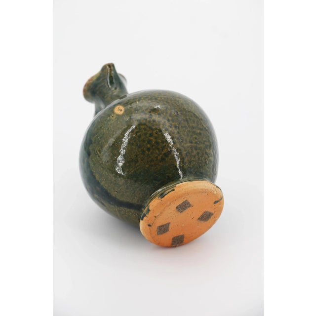 Rare 19th Century, Small Green Portuguese Earthenware Jug With Handle For Sale - Image 12 of 12