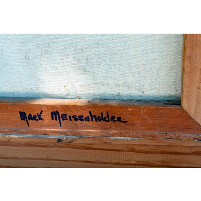 Late 20th Century Modern Coastal Scene Oil Painting "The Strand" by Meisenholder For Sale In Los Angeles - Image 6 of 8