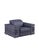 Casa Milano Favo Navy Blue 3-Piece Leather Match Living Room Set For Sale In Houston - Image 6 of 8