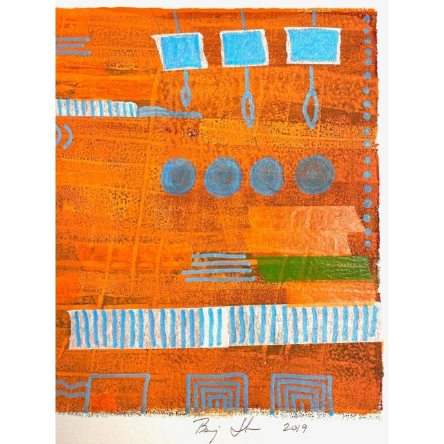 Contemporary Contemporary Mixed Media Painting, "La Brea #10" For Sale - Image 3 of 4