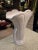 Hull Style Vase Vintage White Vase With Flared Opening For Sale - Image 4 of 6