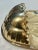 Vintage Hollywood Regency Polished Brass Hand Hammered Repousse Shell Wall Pocket For Sale In Mobile - Image 6 of 9