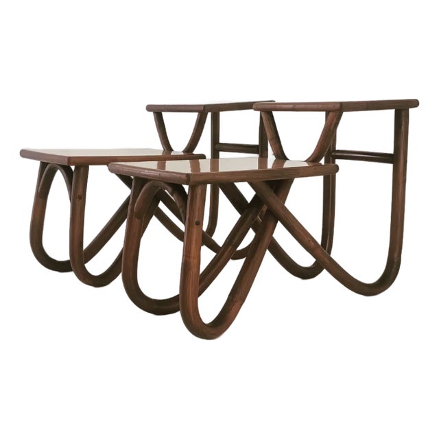 Vintage Bamboo Side Tables For Sale