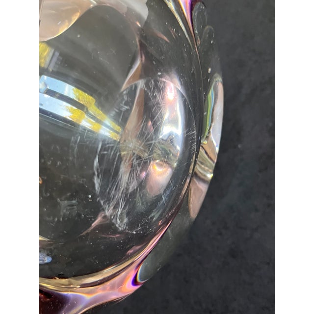 Large Transparent and Purple Murano Bowl, 1960s For Sale - Image 6 of 10