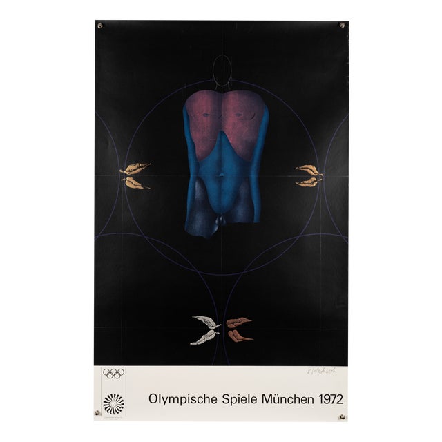 Munich 1972 Olympic Games Olympic Poster by Paul Wunderlich For Sale