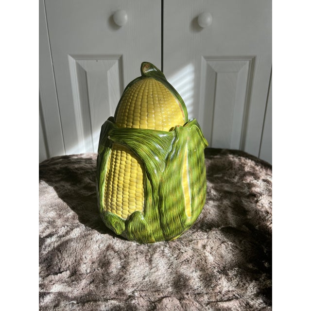 Ceramic Vintage 1990s Ceramic Corn Cookie Jar For Sale - Image 7 of 7