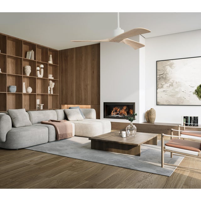 The Forester 52 by Linari celebrates the beauty of natural materials with real wood blades that showcase authentic grain...