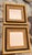 Wood Pair of Vintage 11” X 11” Giltwood Accent Wall Mirrors With Carved Geometric Frames For Sale - Image 7 of 9