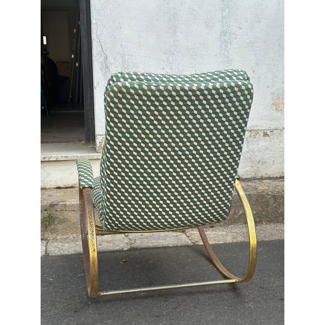 1970s Vintage Italian Poltrona Rocking Chair by Guido Faleschini, 1970s For Sale - Image 5 of 6