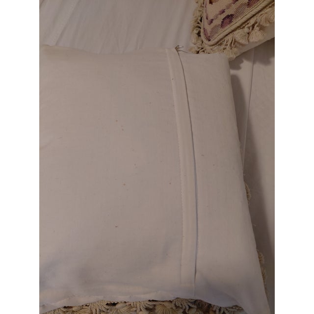 Traditional Needlepoint Throw Pillows For Sale - Image 3 of 5