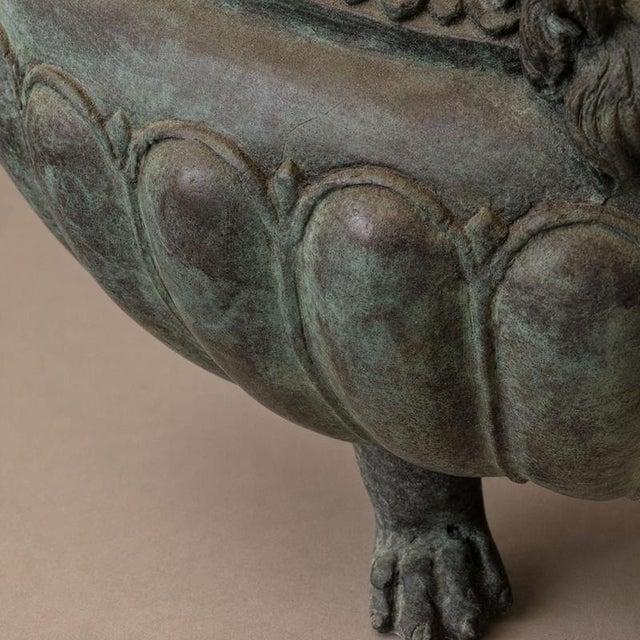 Renaissance Style Oval Bronze Planter, 1900s For Sale - Image 6 of 8