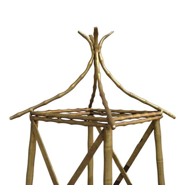 Metal Aesthetic Brass & Glass 5-Stack Nesting Side Stand Set 20thC For Sale - Image 7 of 8