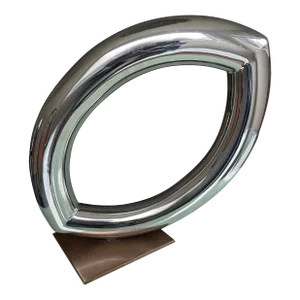 1980s Abstract Nickel Sculpture by GH Oeser