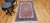 Vintage Persian Tabriz Area Rug, Hand-Knotted Wool & Silk, Floral Pattern, Pomegranate-Red & Navy, 3x5 For Sale - Image 9 of 18