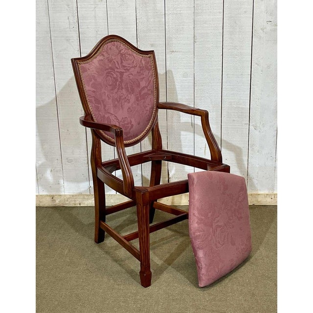 English Mahogany Armchair, 1970s For Sale - Image 14 of 18
