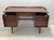 1960s Mid Century Modern Mainline Hooker Walnut Double Pedestal Floating Top Desk For Sale - Image 11 of 12
