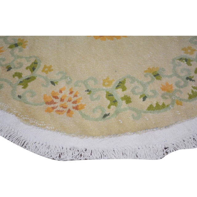Vintage Chinese Art Deco Knotted Wool Rug, 2'9'' For Sale - Image 4 of 4