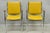 Vintage Nightingale Mid Century Modern Chrome & Yellow Vinyl Stacking Chair Pair For Sale - Image 4 of 15