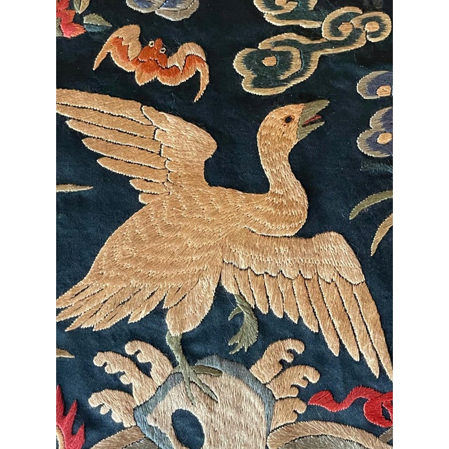 Pair Chinese Embroidered Fourth Rank Badges Qing Dynasty For Sale - Image 14 of 18
