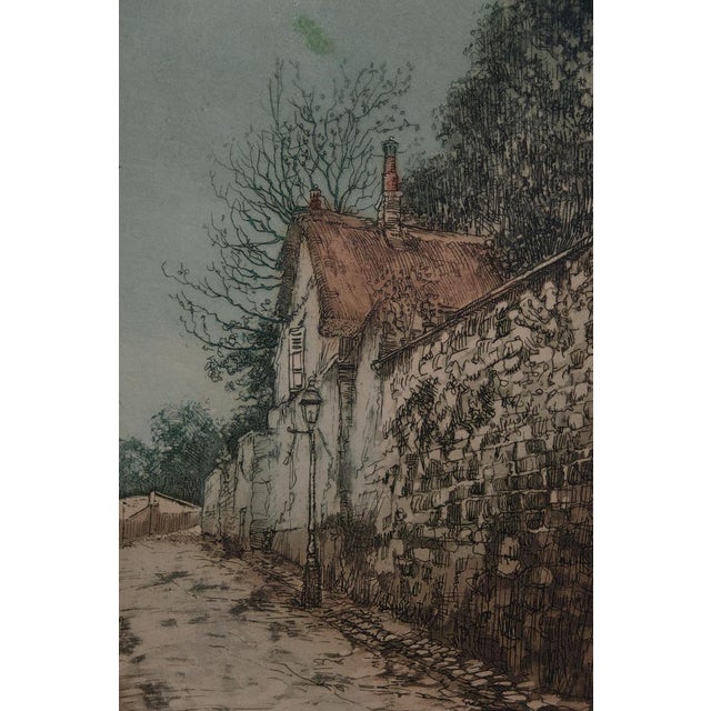Paul trelade (gen paul) (1895-1975) the thatched roof original aquatint engraving signed in pencil on vellum, 23 x 29 cm...