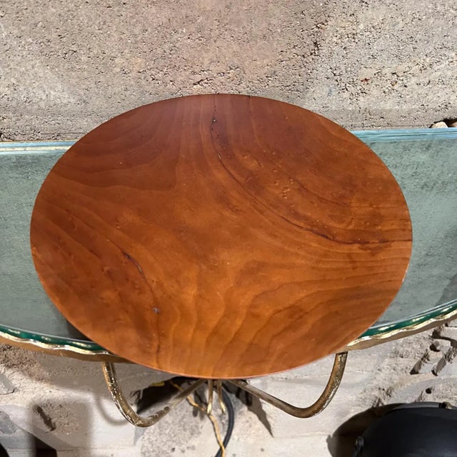 Mid-Century Modern 1970s Sculptural Studio Platter Solid Wood Signed For Sale - Image 3 of 9
