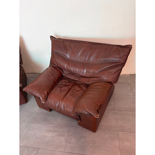 Vintage Leather Armchairs, 1970s, Set of 2 For Sale - Image 10 of 18